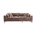 **Sofa w kolorze brązowym z poduszkami**